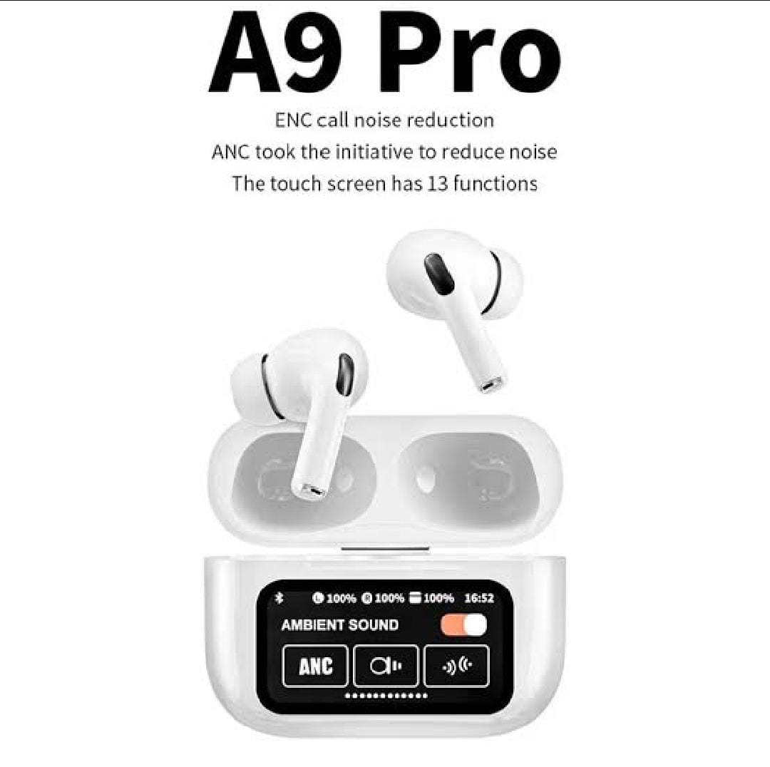 A9 Pro TWS Wireless Earbuds – Bluetooth 5.3 with HD Sound and Noise Cancellation