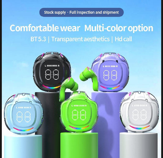 Air40 TWS Wireless Earbuds – Transparent Bluetooth 5.3 Earbuds